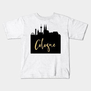 COLOGNE GERMANY DESIGNER SILHOUETTE SKYLINE ART Kids T-Shirt